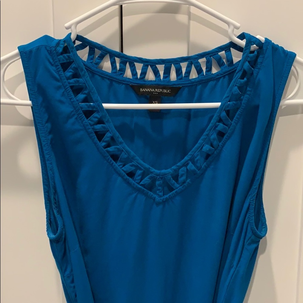Teal Banana Republic sun dress
